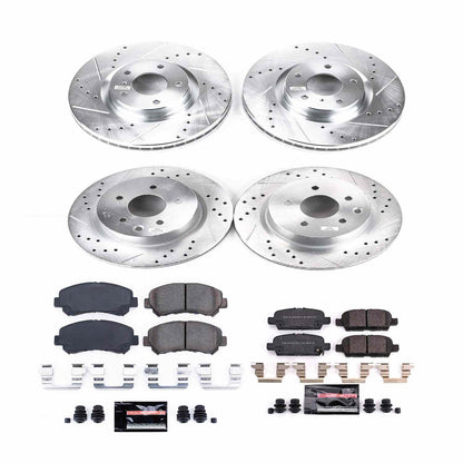 PowerStop Power Stop 2018 Nissan Maxima Front & Rear Z23 Evolution Sport Brake Kit K8059
