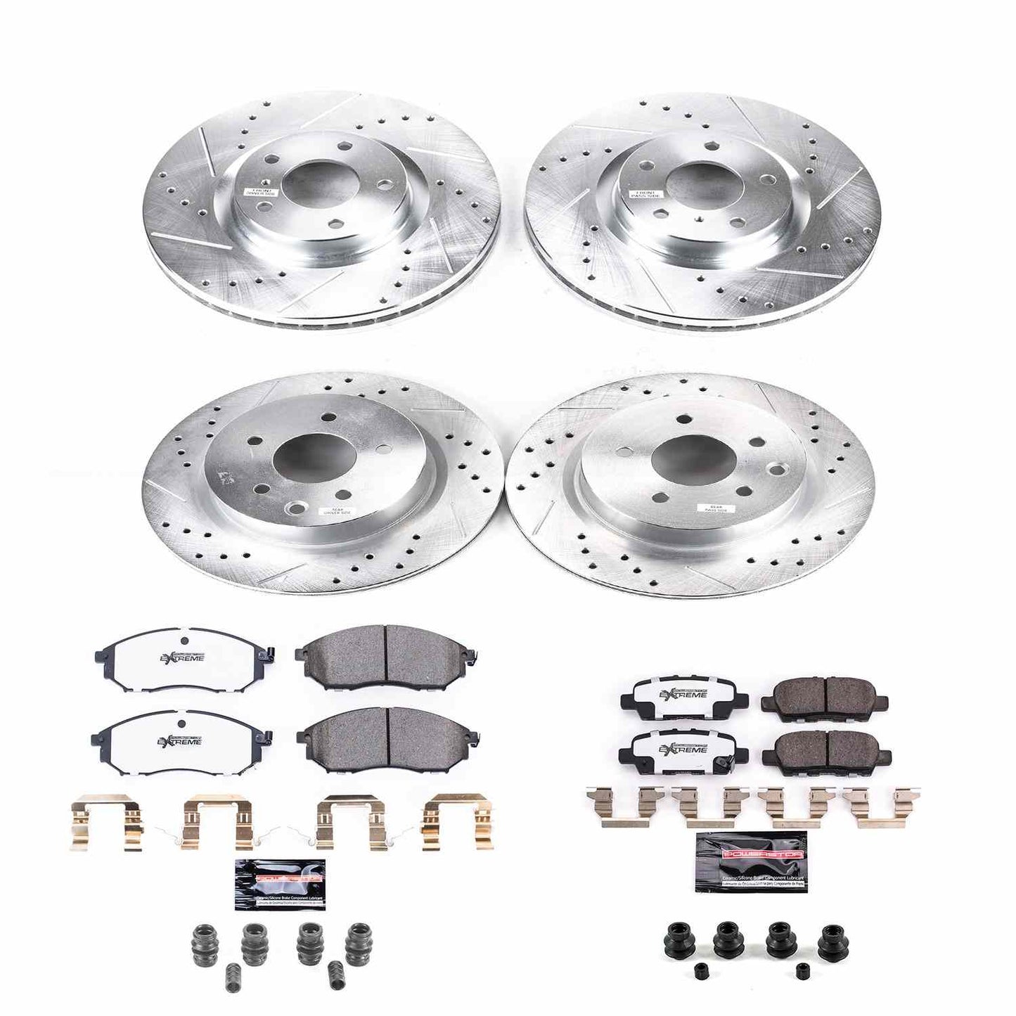 PowerStop Power Stop 18-19 Nissan 370Z Front & Rear Z26 Street Warrior Brake Kit K8060-26