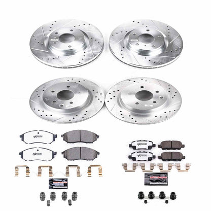 PowerStop Power Stop 18-19 Nissan 370Z Front & Rear Z26 Street Warrior Brake Kit K8060-26
