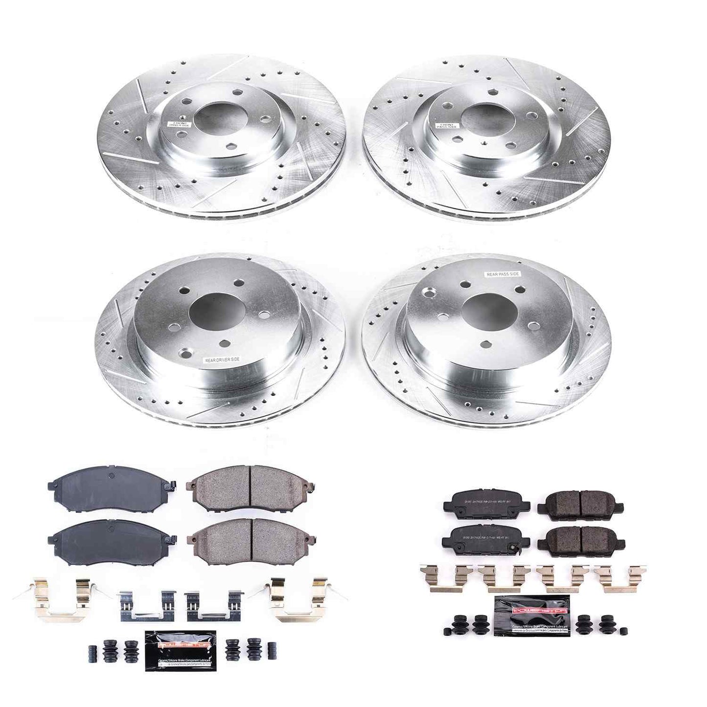 PowerStop Power Stop 18-19 Infiniti Q70 Front & Rear Z23 Evolution Sport Brake Kit K8061