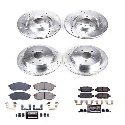 PowerStop Power Stop 18-19 Infiniti Q70 Front & Rear Z23 Evolution Sport Brake Kit K8061