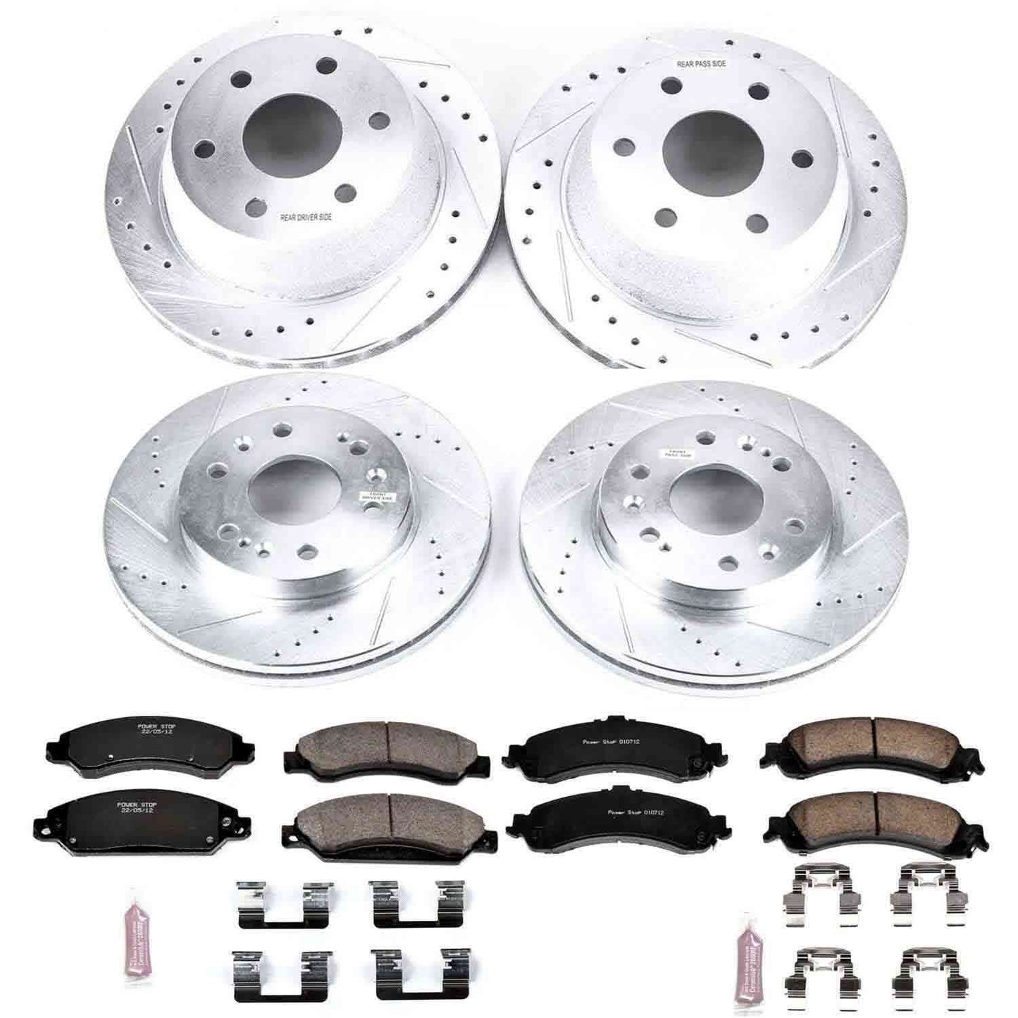 PowerStop Power Stop 05-06 GMC Sierra 1500 Front & Rear Z23 Evolution Sport Brake Kit K8071