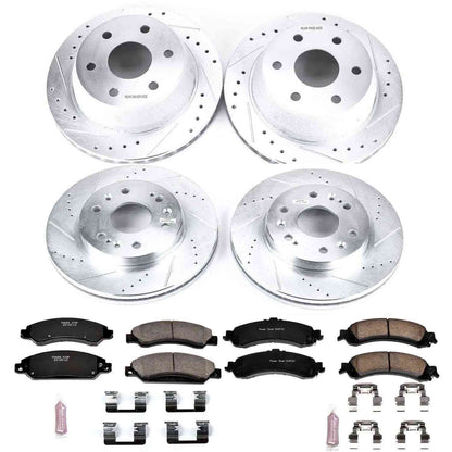 PowerStop Power Stop 05-06 GMC Sierra 1500 Front & Rear Z23 Evolution Sport Brake Kit K8071