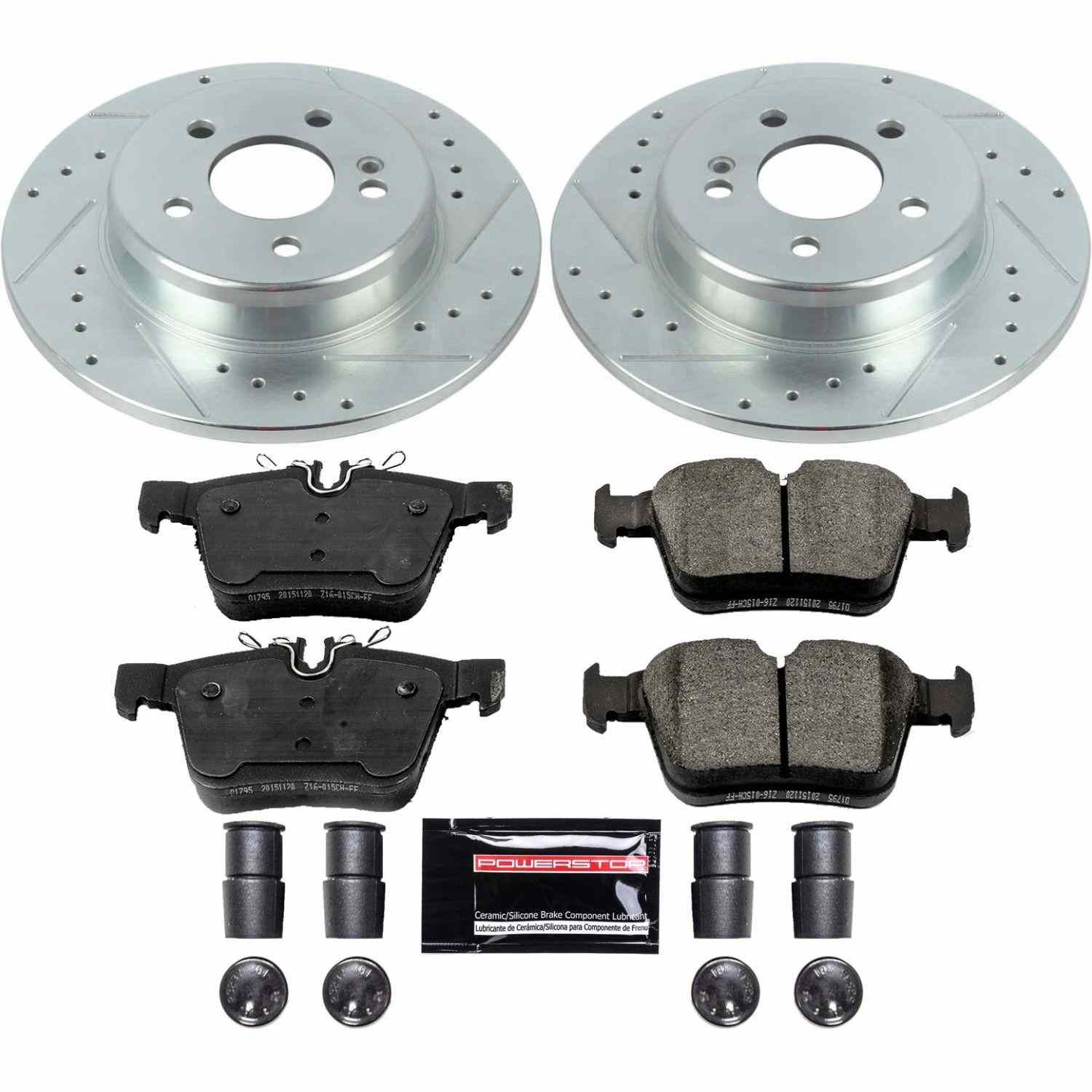 Power Stop 17-18 Mercedes-Benz C300 Rear Z23 Evolution Sport Brake Kit K8152