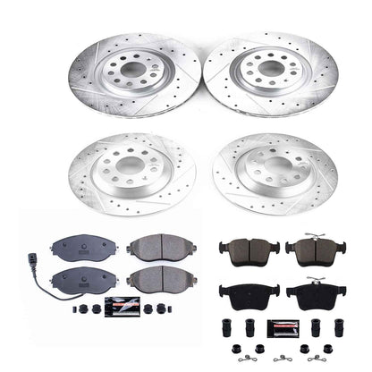 PowerStop Power Stop 18-19 Volkswagen Tiguan Front & Rear Z23 Evolution Sport Brake Kit K8168