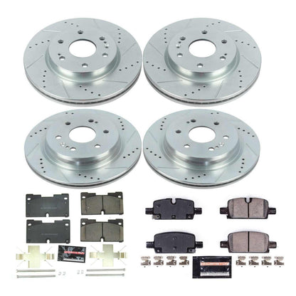 Power Stop 2019 Chevrolet Silverado 1500 Front & Rear Z23 Evolution Sport Brake Kit K8171