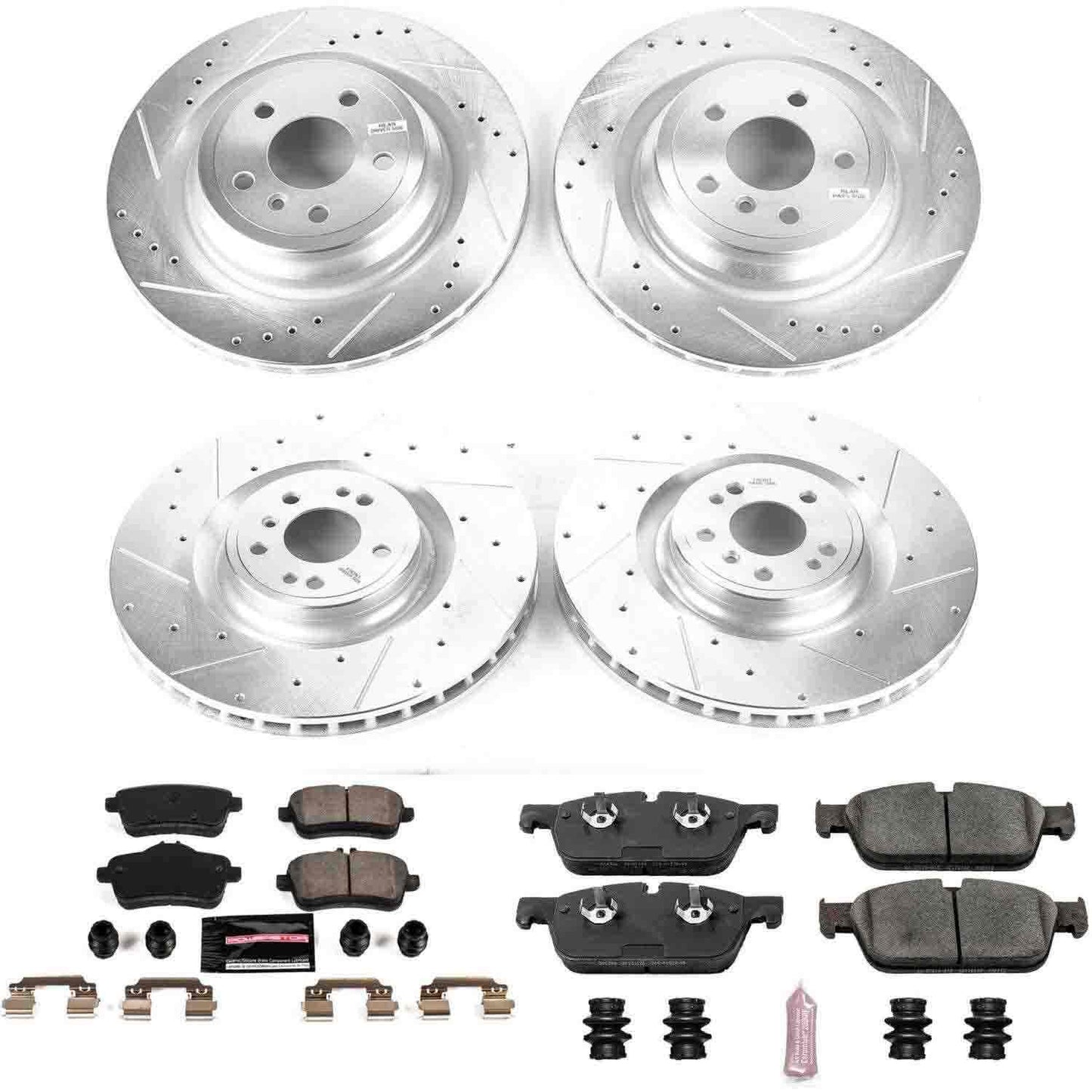 PowerStop Power Stop 2018 Mercedes-Benz GLE550e Front & Rear Z23 Evolution Sport Brake Kit K8191