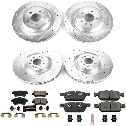 PowerStop Power Stop 2018 Mercedes-Benz GLE550e Front & Rear Z23 Evolution Sport Brake Kit K8191