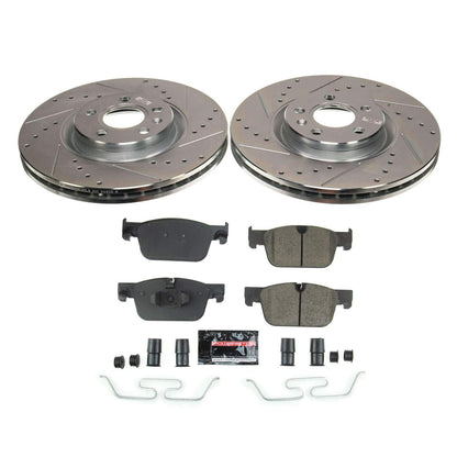 PowerStop Power Stop 18-22 Volvo XC60 Front Z23 Evolution Brake Kit K8227