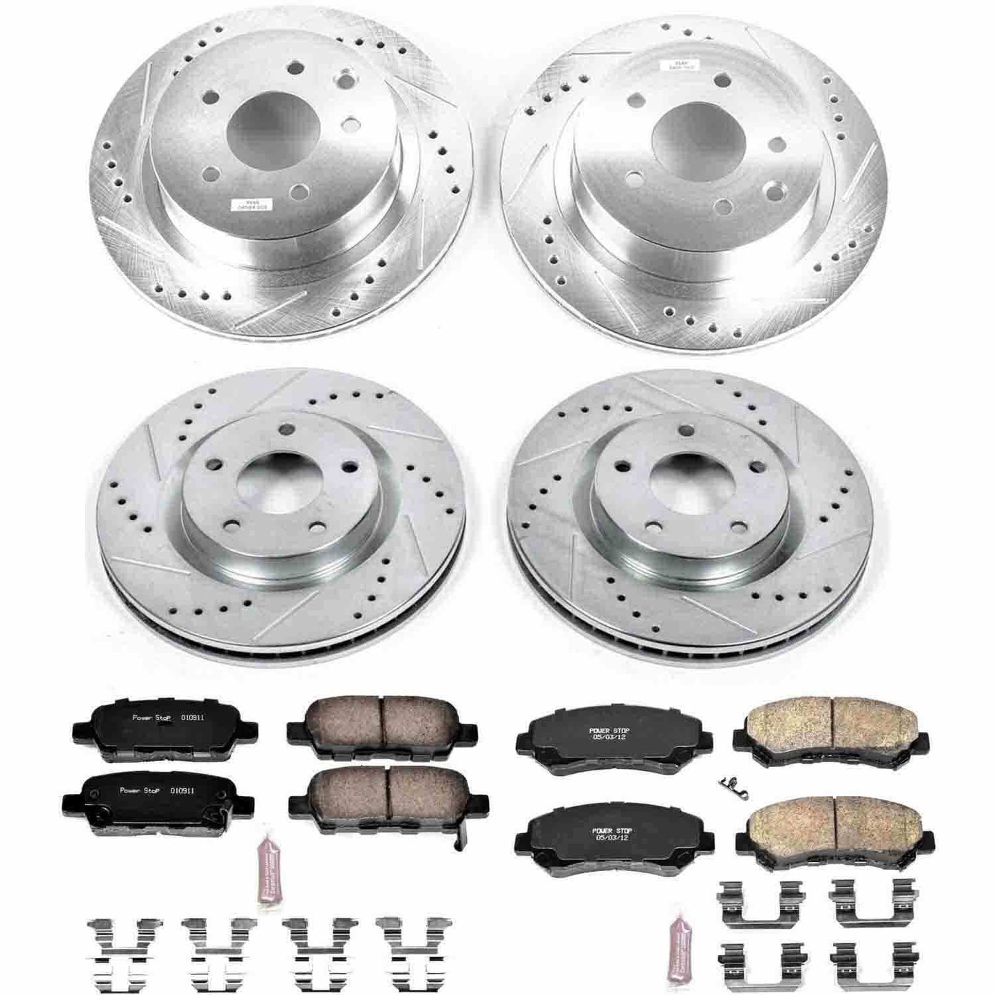 PowerStop Power Stop 08-14 Nissan Rogue Front & Rear Z23 Evolution Sport Brake Kit K8268