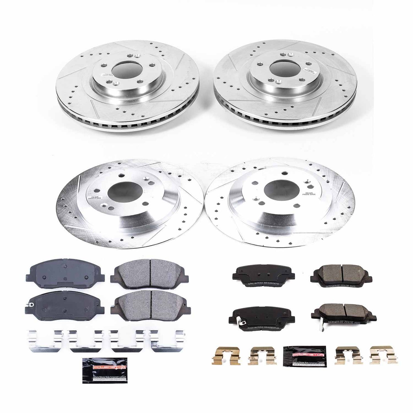 PowerStop Power Stop 2019 Hyundai Santa Fe XL Front & Rear Z23 Evolution Sport Brake Kit K8281