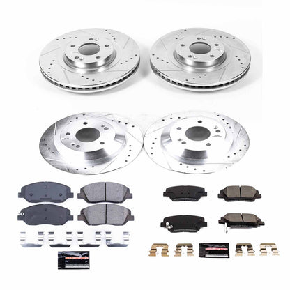 PowerStop Power Stop 2019 Hyundai Santa Fe XL Front & Rear Z23 Evolution Sport Brake Kit K8281