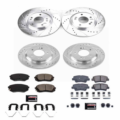 PowerStop Power Stop 18-19 Hyundai Elantra GT Front & Rear Z23 Evolution Sport Brake Kit K8284