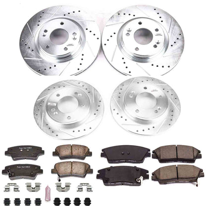 PowerStop Power Stop 17-19 Hyundai Elantra Front & Rear Z23 Evolution Sport Brake Kit K8285