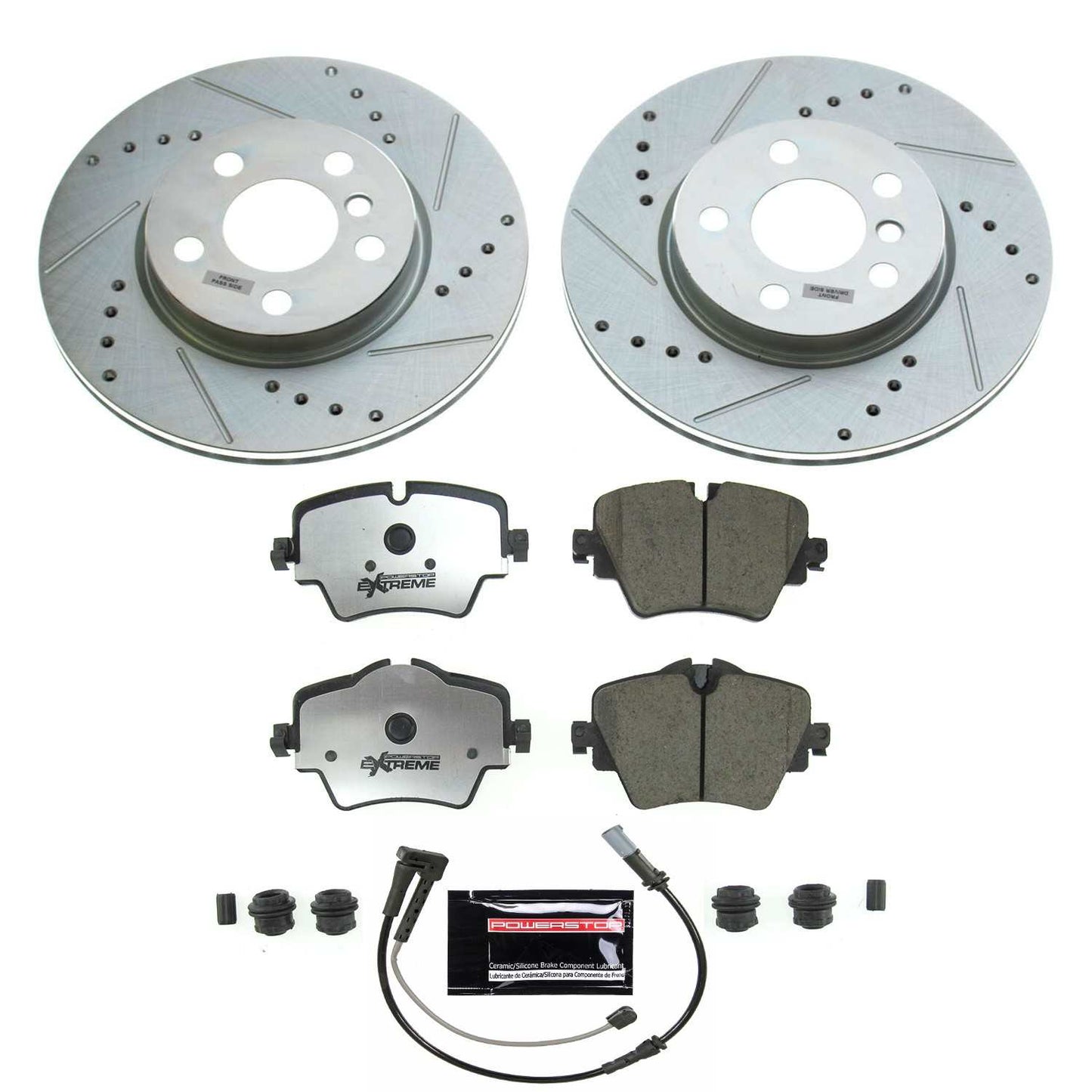 PowerStop Power Stop 2019 Mini Cooper Clubman Front Z26 Street Warrior Brake Kit K8323-26