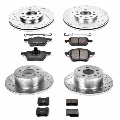PowerStop Power Stop 97-98 Saab 900 Front & Rear Z23 Evolution Sport Brake Kit K833