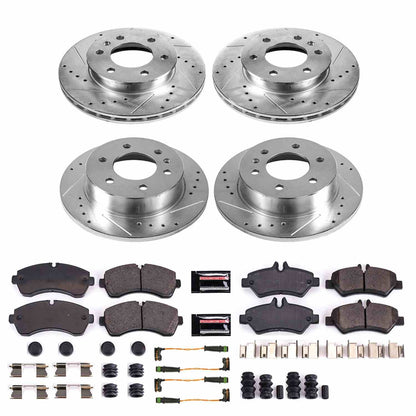 PowerStop Power Stop 2017 Freightliner Sprinter 3500 Front & Rear Z23 Evolution Sport Brake Kit K8342