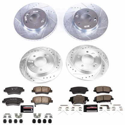 PowerStop Power Stop 2019 Hyundai Elantra Front & Rear Z23 Evolution Sport Brake Kit K8344