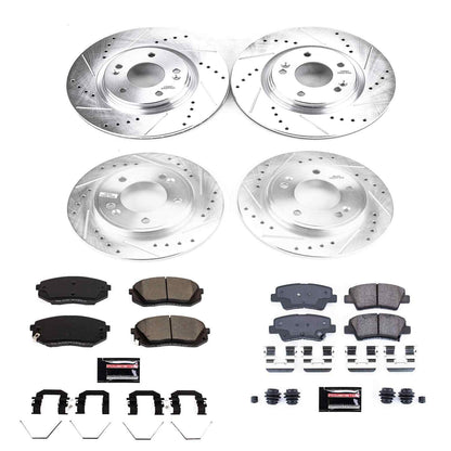 PowerStop Power Stop 2019 Hyundai Veloster Front & Rear Z23 Evolution Sport Brake Kit K8345