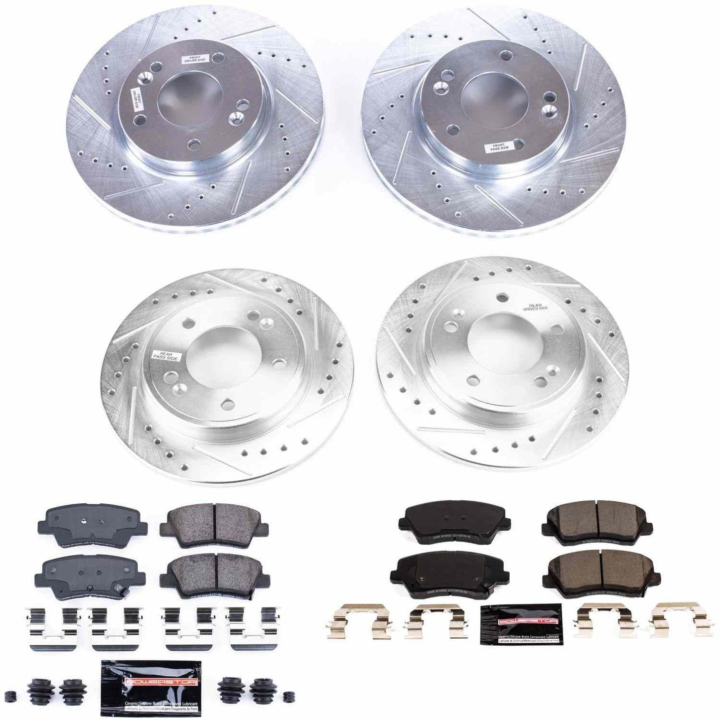 PowerStop Power Stop 2019 Hyundai Veloster Front & Rear Z23 Evolution Sport Brake Kit K8346