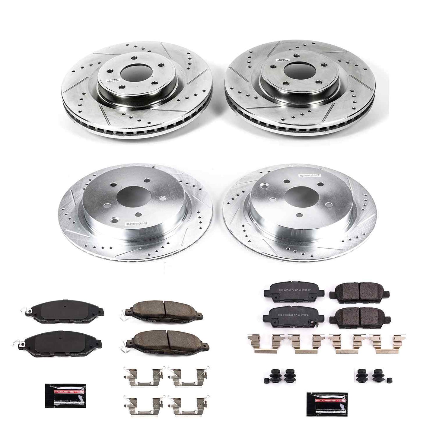 PowerStop Power Stop 2019 Infiniti QX60 Front & Rear Z23 Evolution Sport Brake Kit K8347