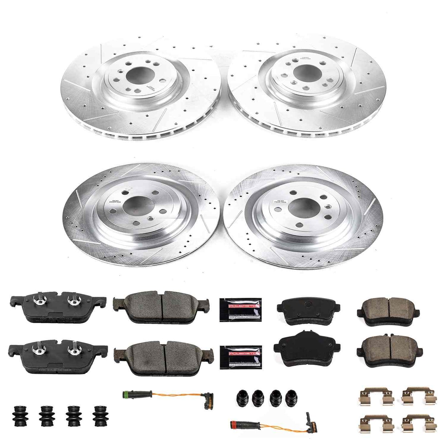 PowerStop Power Stop 2019 Mercedes-Benz GLS550 Front & Rear Z23 Evolution Sport Brake Kit K8354