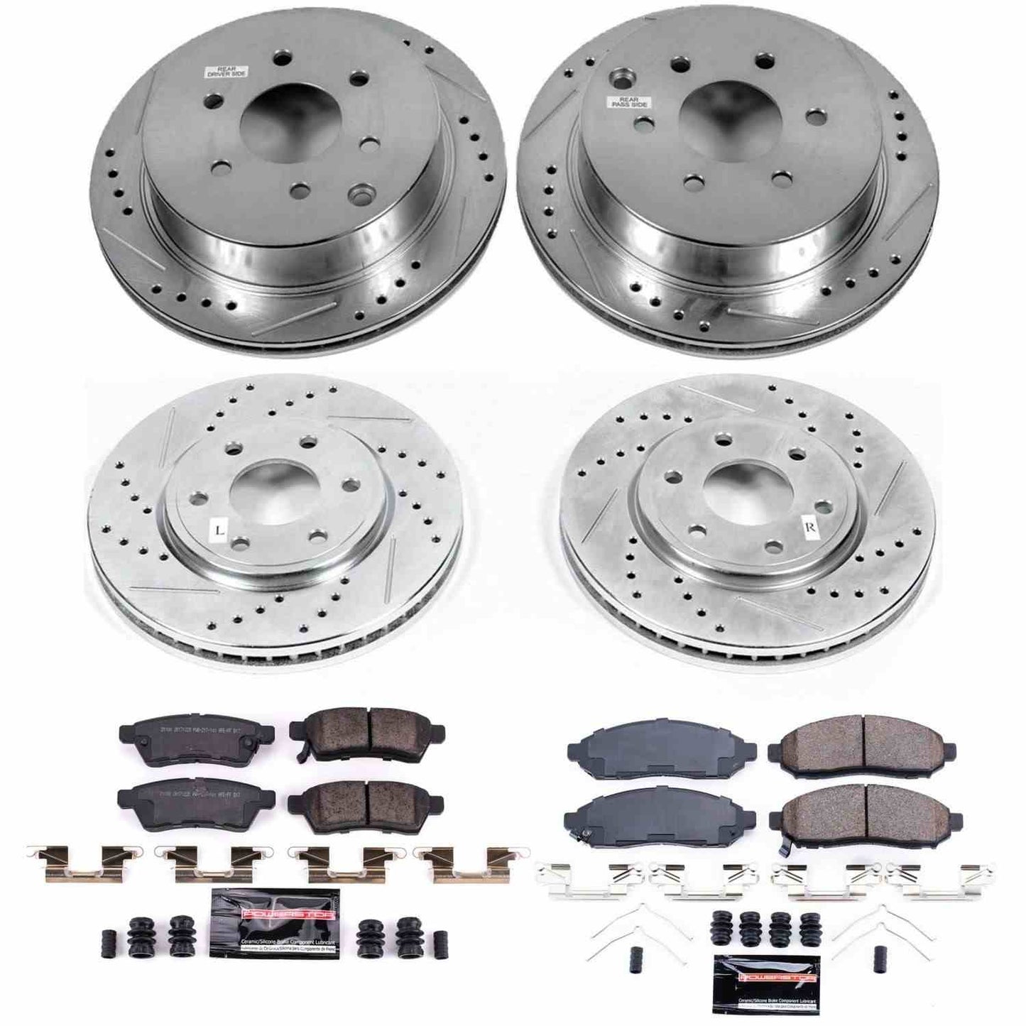 PowerStop Power Stop 2019 Nissan Frontier Front & Rear Z23 Evolution Sport Brake Kit K8357