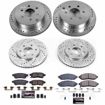 PowerStop Power Stop 2019 Nissan Frontier Front & Rear Z23 Evolution Sport Brake Kit K8357