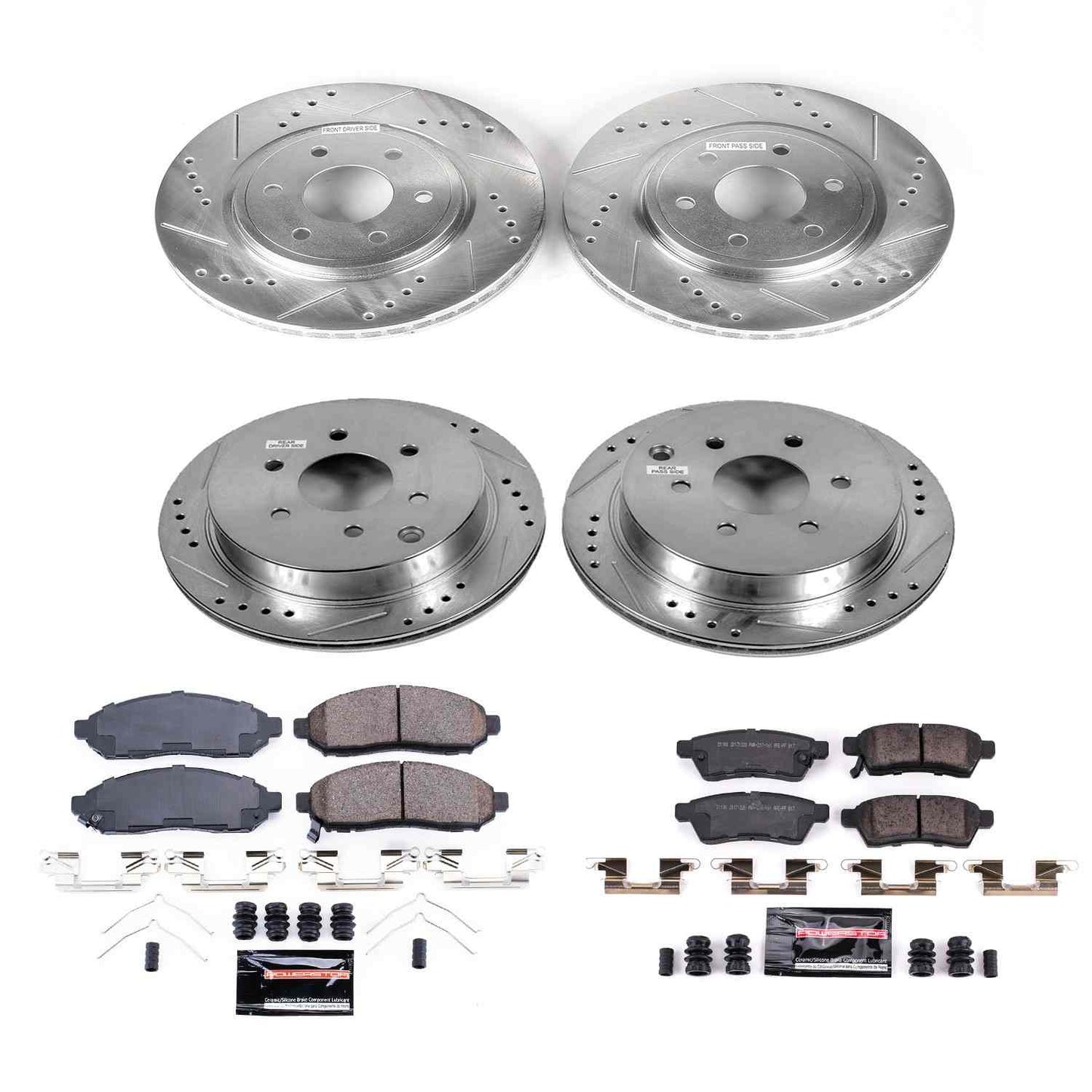 PowerStop Power Stop 2019 Nissan Frontier Front & Rear Z23 Evolution Sport Brake Kit K8358