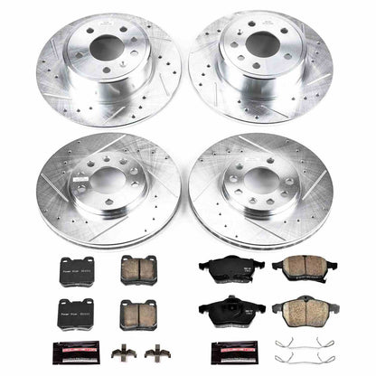 PowerStop Power Stop 99-03 Saab 9-3 Front & Rear Z23 Evolution Sport Brake Kit K835