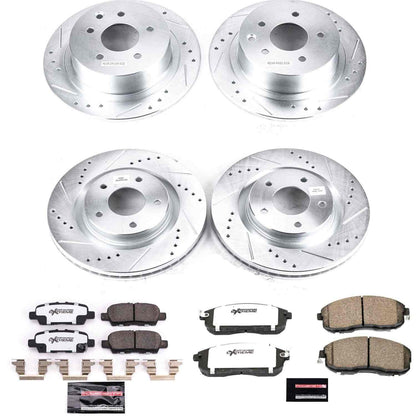 PowerStop Power Stop 2019 Nissan Sentra Front & Rear Z26 Street Warrior Brake Kit K8360-26
