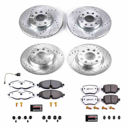 PowerStop Power Stop 2019 Volkswagen Golf Front & Rear Z26 Street Warrior Brake Kit K8363-26