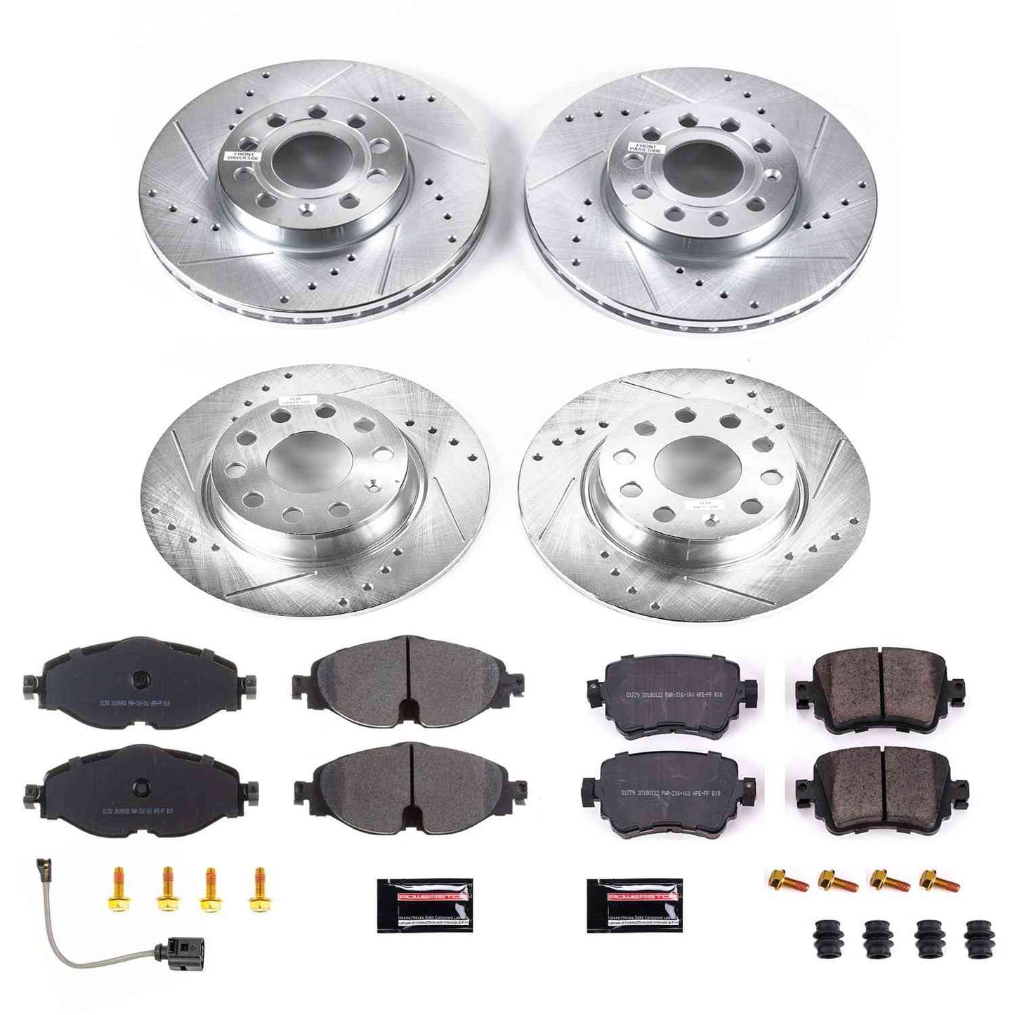 PowerStop Power Stop 2019 Volkswagen Golf Front & Rear Z23 Evolution Sport Brake Kit K8363