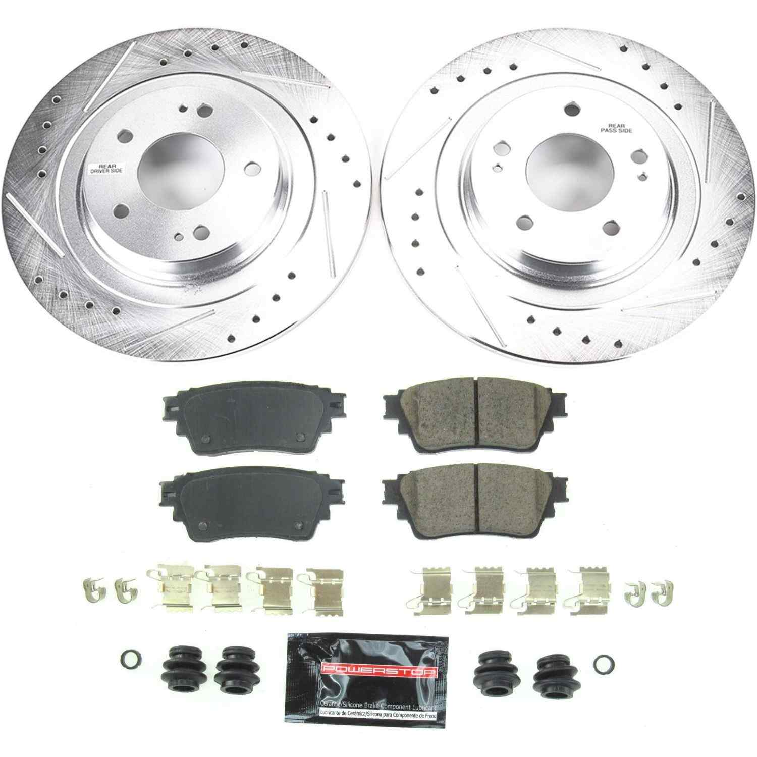 Power Stop 2018 Mitsubishi Eclipse Cross Rear Z23 Evolution Sport Brake Kit K8381