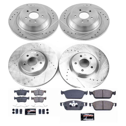 PowerStop Power Stop 17-19 Lincoln MKC Front & Rear Z23 Evolution Sport Brake Kit K8390