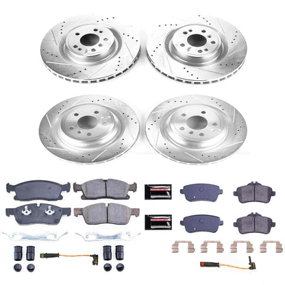 PowerStop Power Stop 2015 Mercedes-Benz ML400 Front & Rear Z23 Evolution Sport Brake Kit K8435