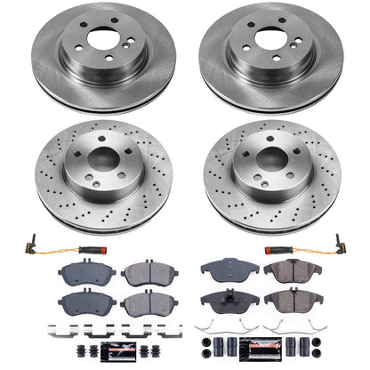 PowerStop Power Stop 12-16 Mercedes-Benz C250 Front & Rear Z23 Evolution Sport Brake Kit K8439