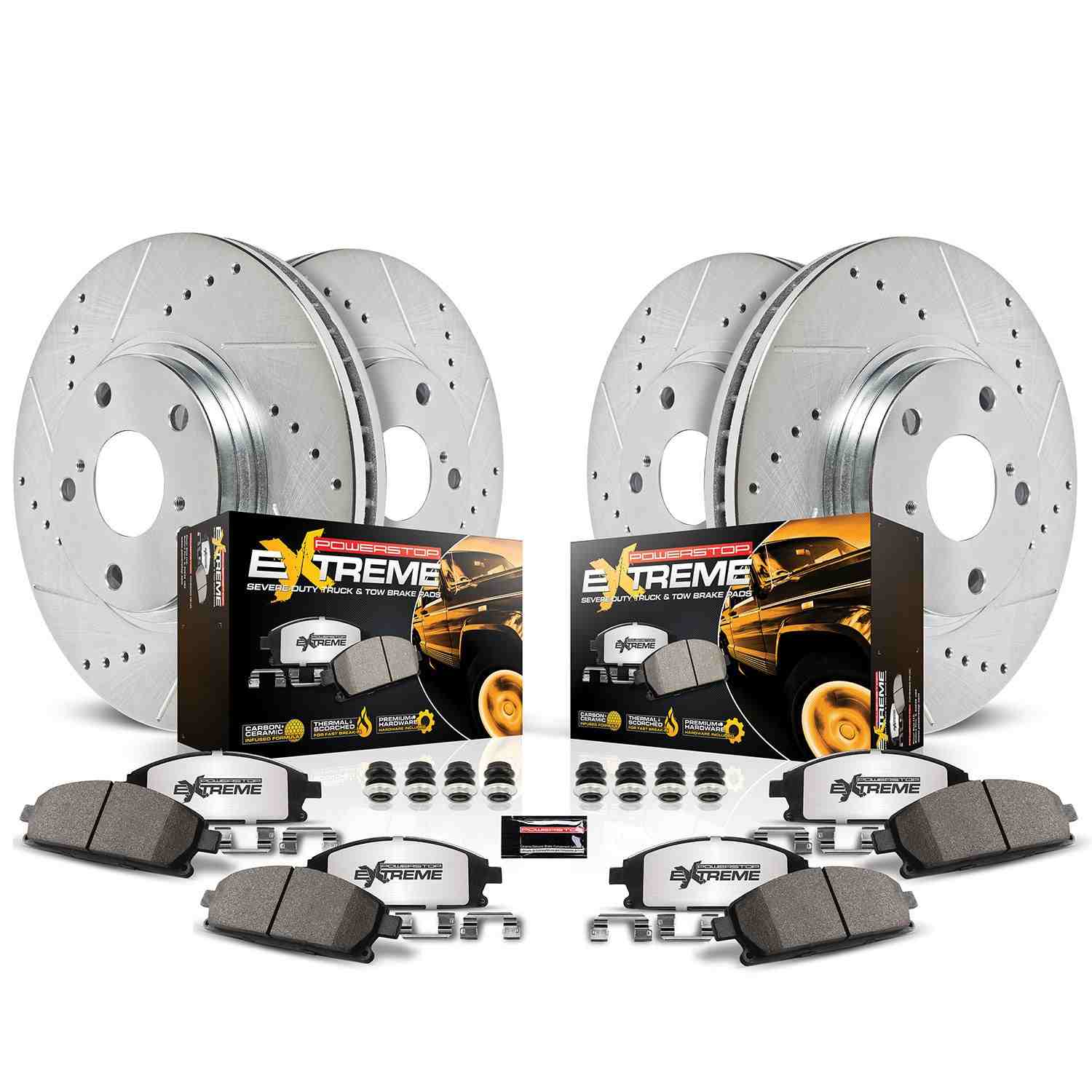 PowerStop Power Stop 20-21 Jeep Gladiator Front & Rear Z36 Truck & Tow Brake Kit K8509-36