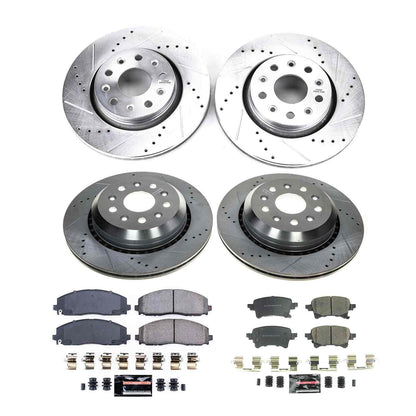 PowerStop Power Stop 2021 Jeep Wrangler Front & Rear Z23 Evolution Brake Kit K8509