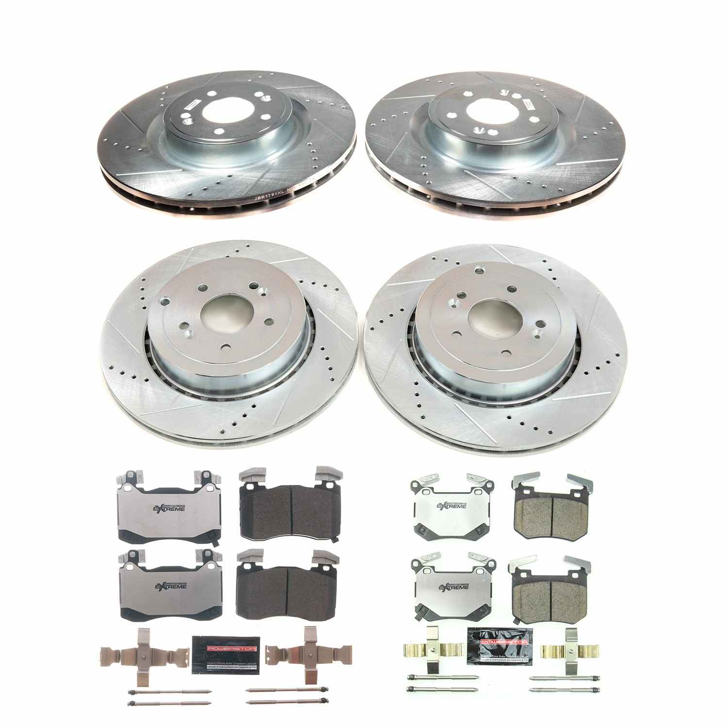 PowerStop Power Stop 19-21Genesis G70/18-20 Kia Stinger Front & Rear Z26 Street Warrior Brake Kit K8510-26