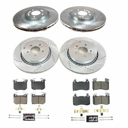PowerStop Power Stop 18-20 Kia Stinger/19-21 Genesis G7 Front & Rear Z23 Evolution Sport Brake Pads w/Hardware K8510