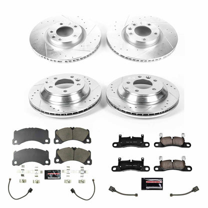Power Stop 13-18 Porsche Cayenne Front & Rear Z23 Evolution Sport Brake Kit K8516