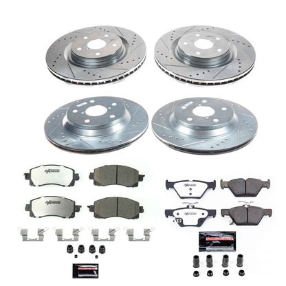 PowerStop Power Stop 19-21 Subaru Forester Front & Rear Z26 Street Warrior Brake Kit K8521-26