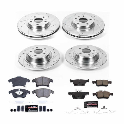 Power Stop 2020 Ford Fusion Front & Rear Z23 Evolution Sport Brake Kit K8532