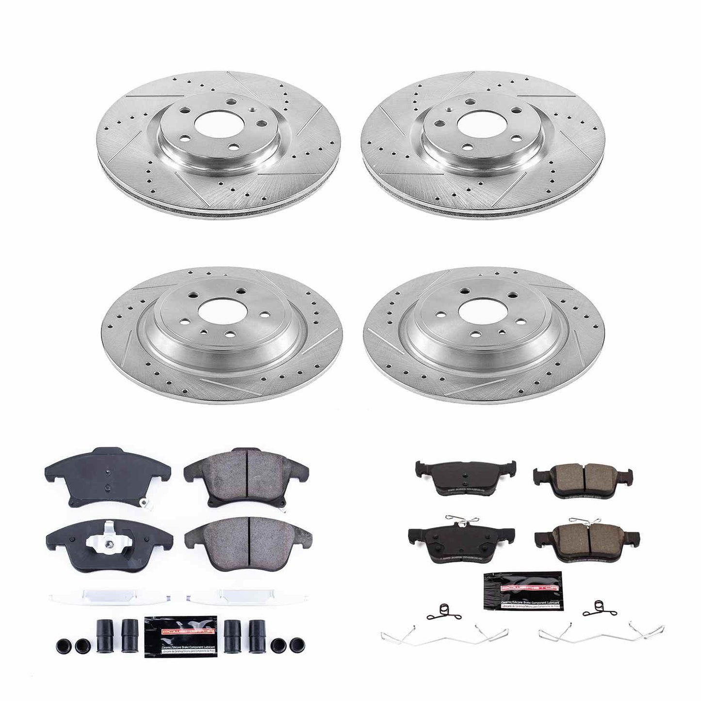 Power Stop 2020 Ford Fusion Front & Rear Z23 Evolution Sport Brake Kit K8534