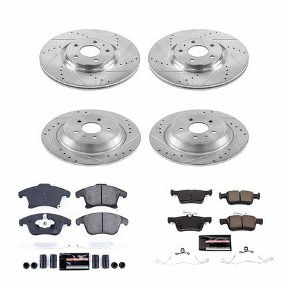 Power Stop 2020 Ford Fusion Front & Rear Z23 Evolution Sport Brake Kit K8534