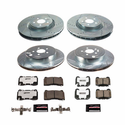 PowerStop Power Stop 2020 Toyota 86 Front & Rear Z26 Street Warrior Brake Kit w/Calipers K8611-26