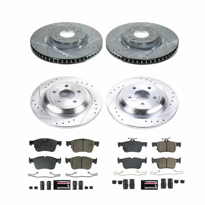 PowerStop Power Stop 20-21 Lincoln Corsair Front & Rear Z23 Evolution Brake Kit K8644