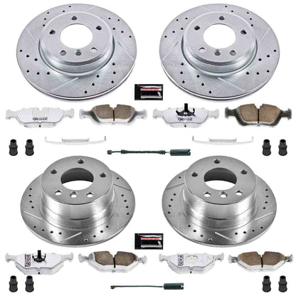 PowerStop Power Stop 01-02 BMW Z3 Front & Rear Z26 Street Warrior Brake Kit K870-26