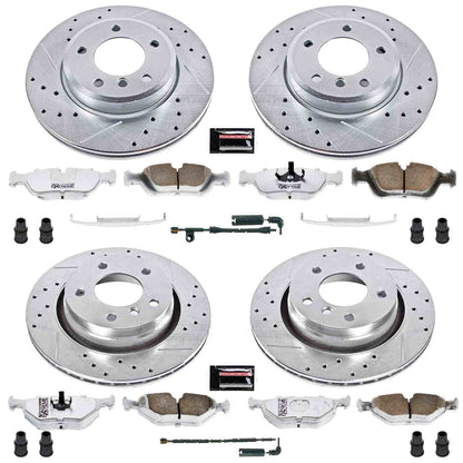 PowerStop Power Stop 2000 BMW 323i Front & Rear Z26 Street Warrior Brake Kit K871-26